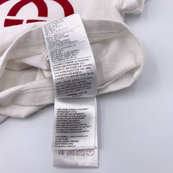 Authentic Gucci White Tees Top Girls Size 6-9 m - Picture 6 of 12